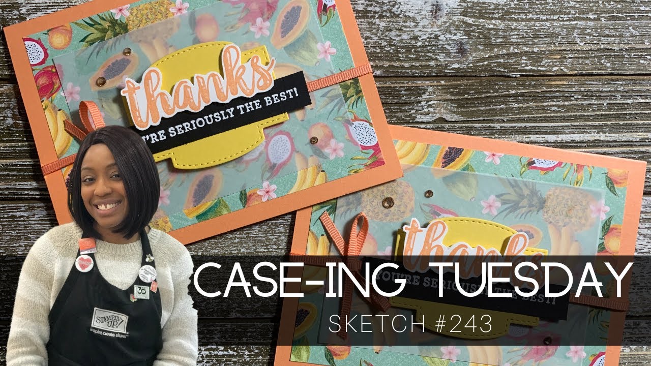 Create a Fun Tropical Thank You Card | Caseing Tuesday #243 | Stampin' Up!