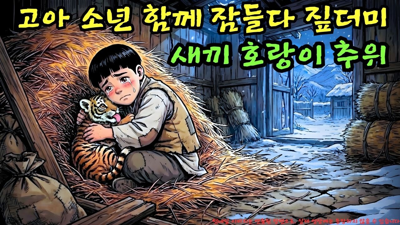 👉 추위를 피하려 짚더미 속에서 고아 소년이 새끼 호랑이를 꼭 끌어안고 잠들었다… 이 선택은 과연 위험하지 않을까?ㅣ옛날이야기 ㅣ민담 ㅣ오디오북ㅣ전설ㅣ설화 ㅣ야담