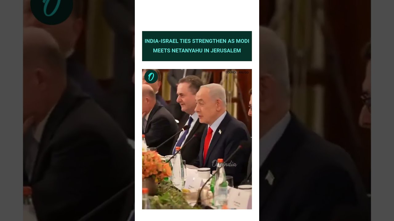 PM Narendra Modi Holds Delegation-Level Talks with Israeli PM Benjamin Netanyahu in Jerusalem