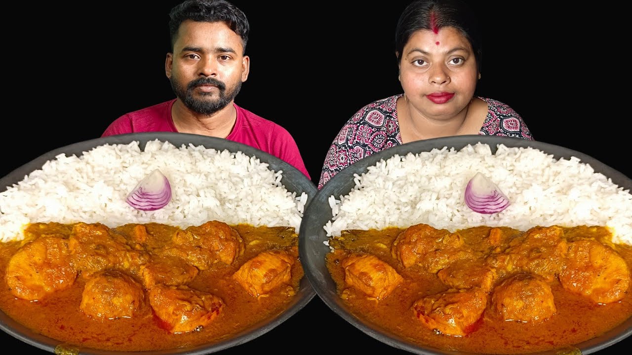 EATING CHALLENGE || SPICY 🔥 CHICKEN CURRY WITH RICE EATING CHALLENGE // kamanamahadebfoodhouse100