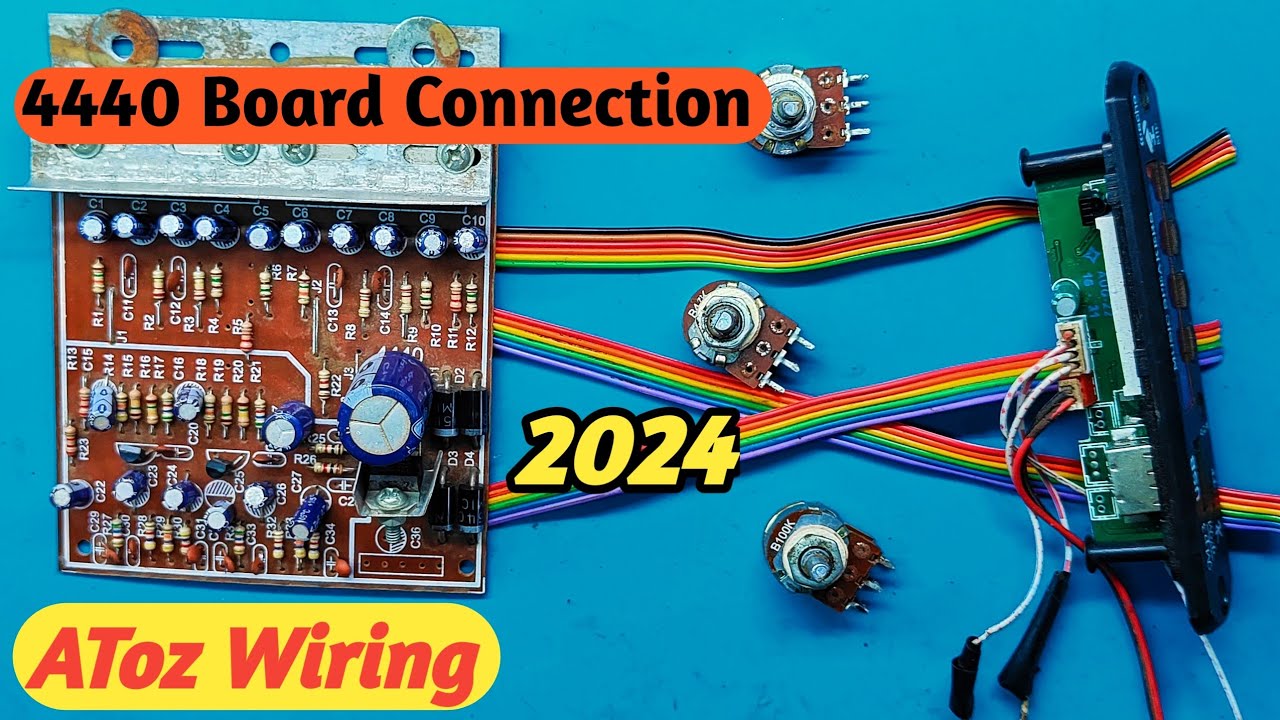 4440 Double ic Amplifier Board Connection || 4440 Amplifier AtoZ Wiring In Hindi
