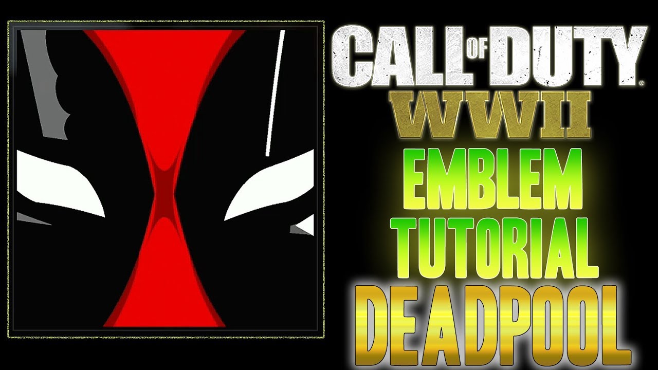 DeadPool - Call of Duty COD WW2 WWII ( EASY ) Emblem Tutorial