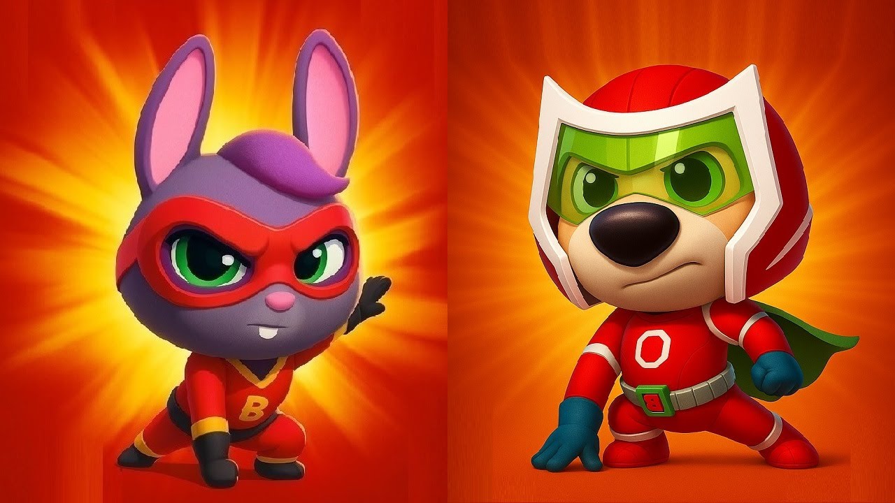 Talking Tom Hero Dash Old version VS New 2025 New Character SUPER BECCA VS SUPER BEN Gameplay