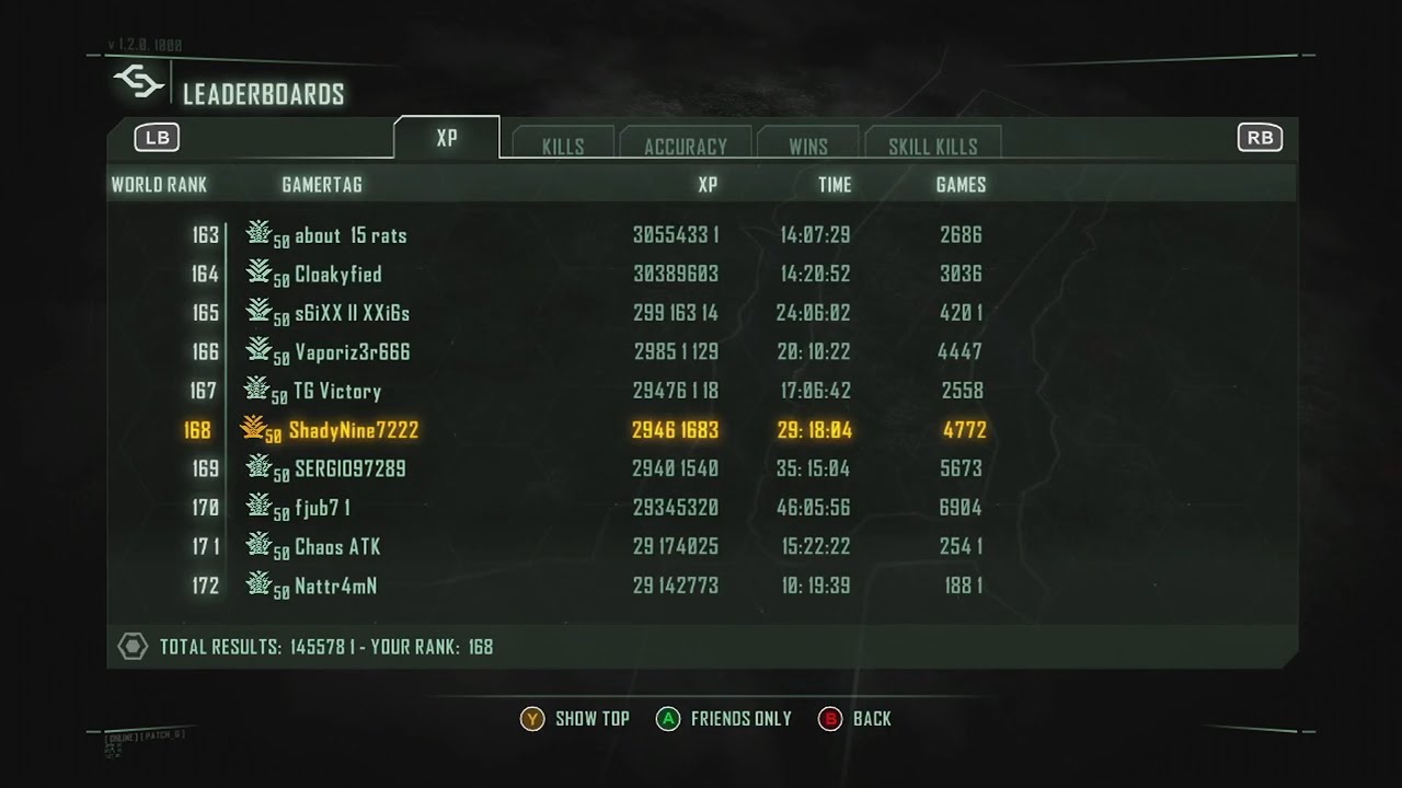 Crysis 3 Multiplayer - Top 500 Xbox & PS3 Leaderboards 2022