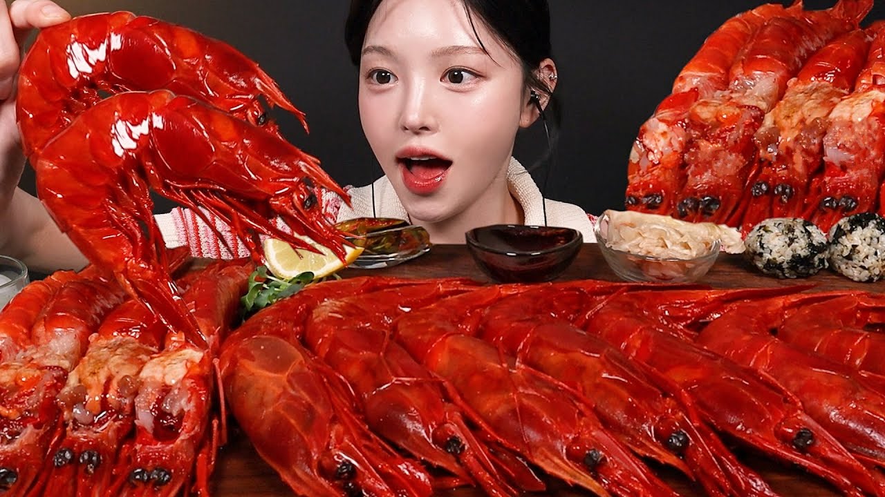 SUB)가장 비싼 까라비네로 새우 먹방🦐 한입에 5만원?! 레전드 생새우 만났습니다 Carabineros Shrimp Mukbang Asmr