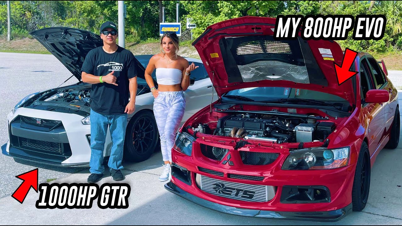 MY 800HP EVO 8 BEATS A 1000HP GTR