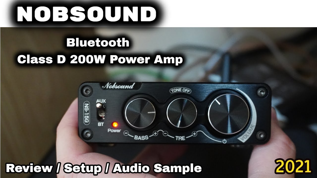 Цифровой усилитель Nobsound Mini Bluetooth 5.0 мощностью 200 Вт, Hi-Fi стерео аудиоусилитель мощн...