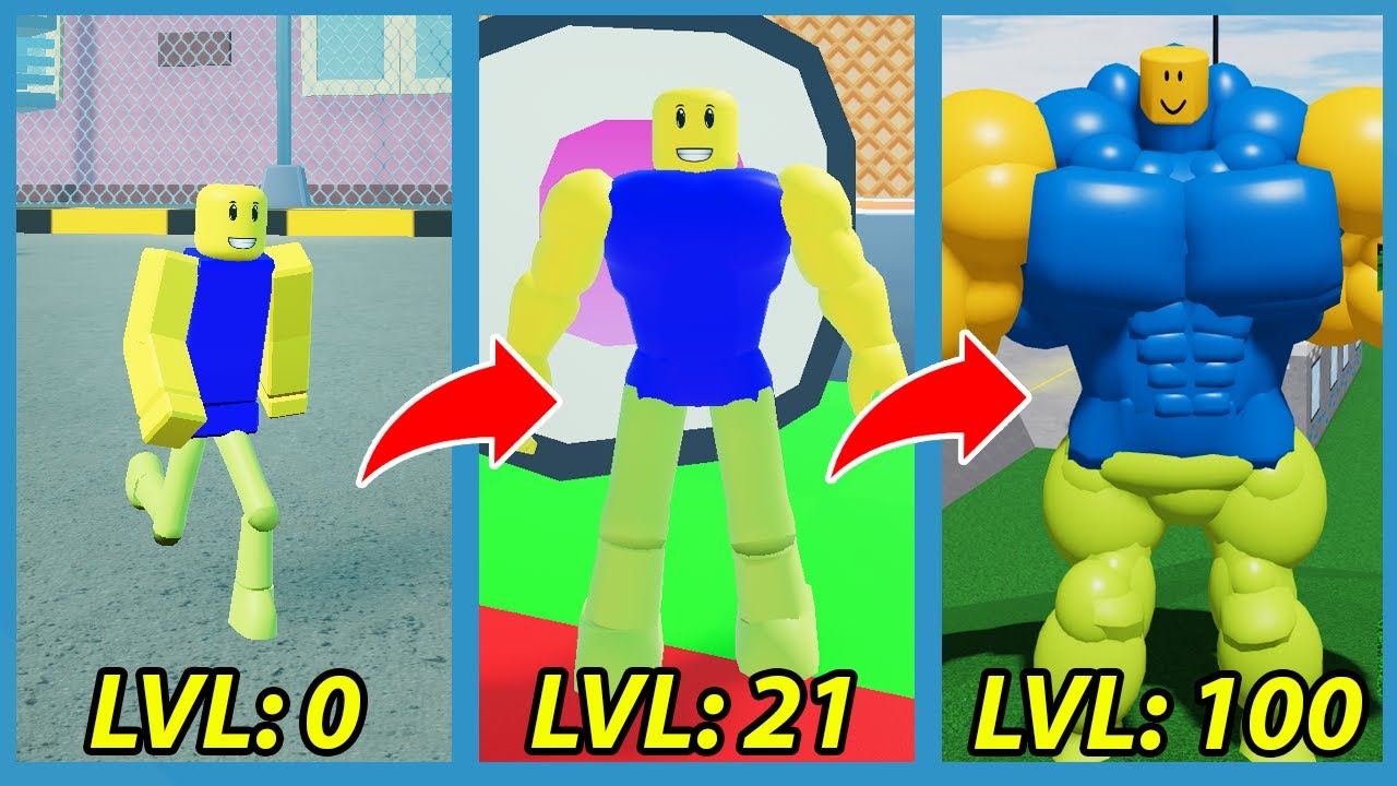 Я стал сильнейшим нубом в Roblox Strongman Simulator