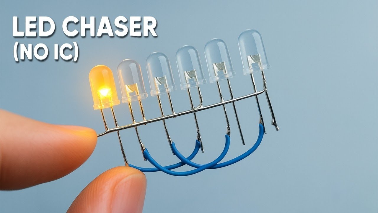 How to Build LED Chaser Without IC | Simple Transistor Running Light