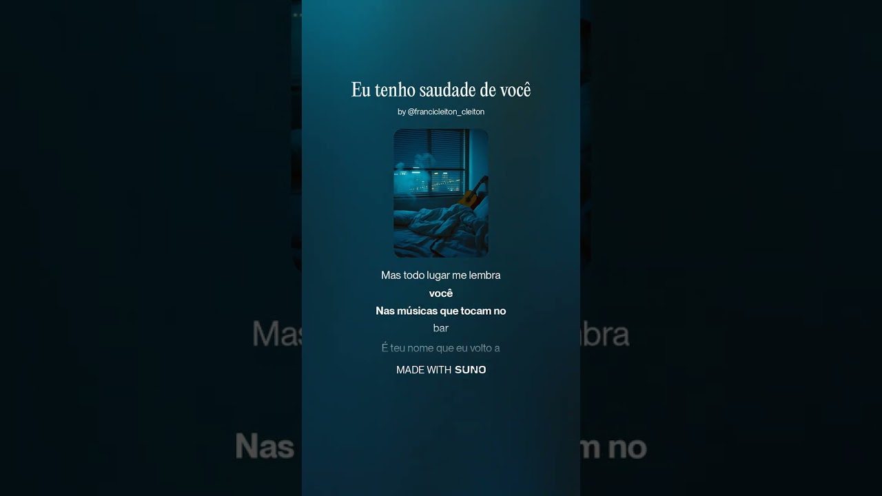 Eu tenho saudade de você