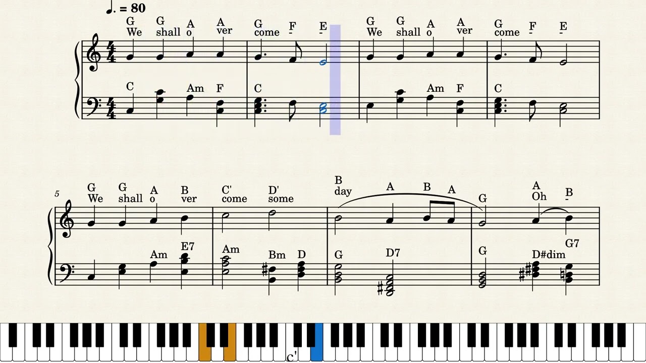 We Shall Overcome Piano Solo Arrangement by Arup Paul