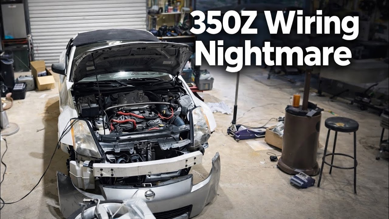 Bought a clapped 350Z… now i gotta rewire the entire thing.