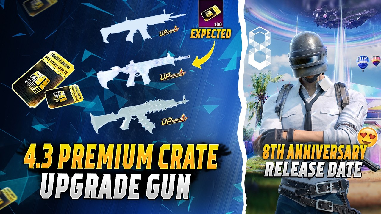 Дата выхода премиального ящика 4.3 и обновления к 8-летию PUBG Mobile 😱 Подробная информация