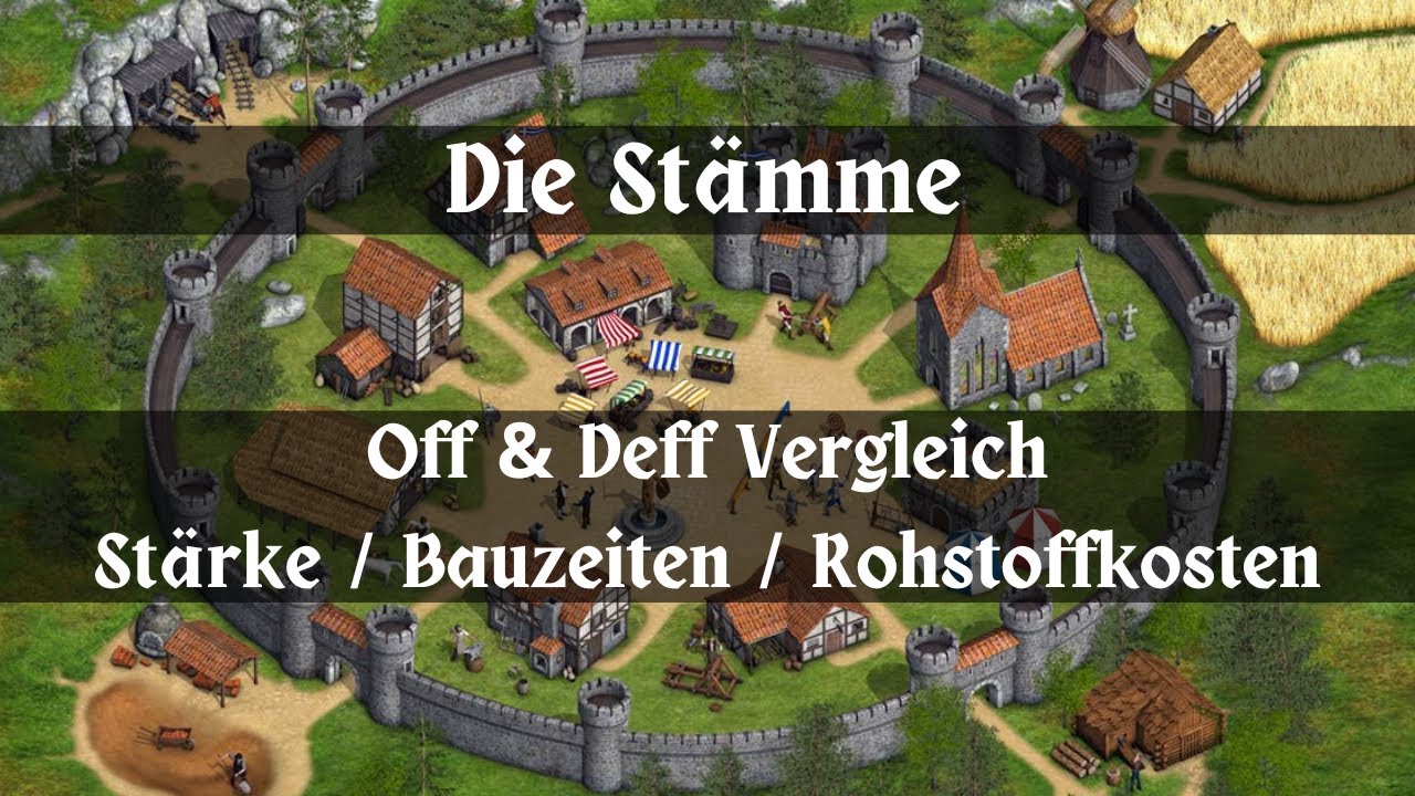 Die Stämme - Off & Deff Vergleich | Bauzeiten | Baukosten | Stärke