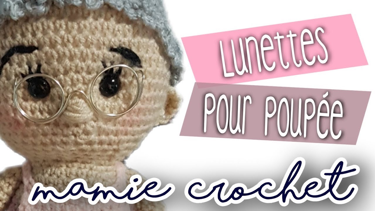 Comment faire des lunettes pour poupée, amigurimi très facile et rapide