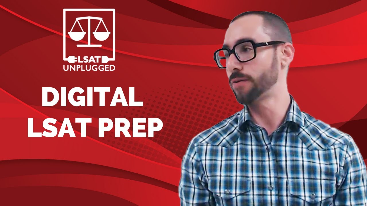 Digital LSAT Prep with Tablet and Reading on Screen