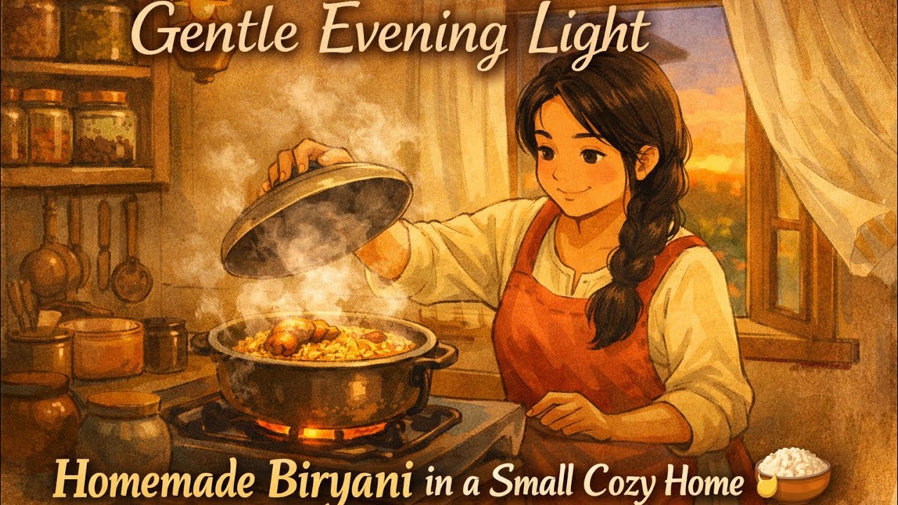 Gentle Evening Light | Preparing Biryani in a Small Home 🌤️