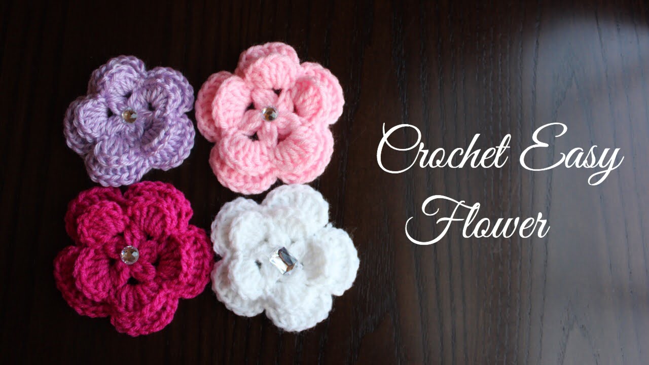 Como hacer una flor fácil a gancho o ganchillo (crochet)