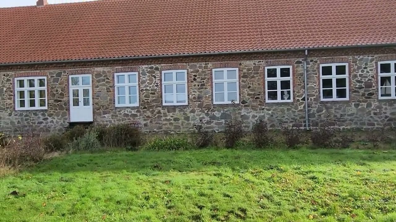 Melancholic autumn weather at the heritage country house by the Limfjorden sea in Denmark. PART 2