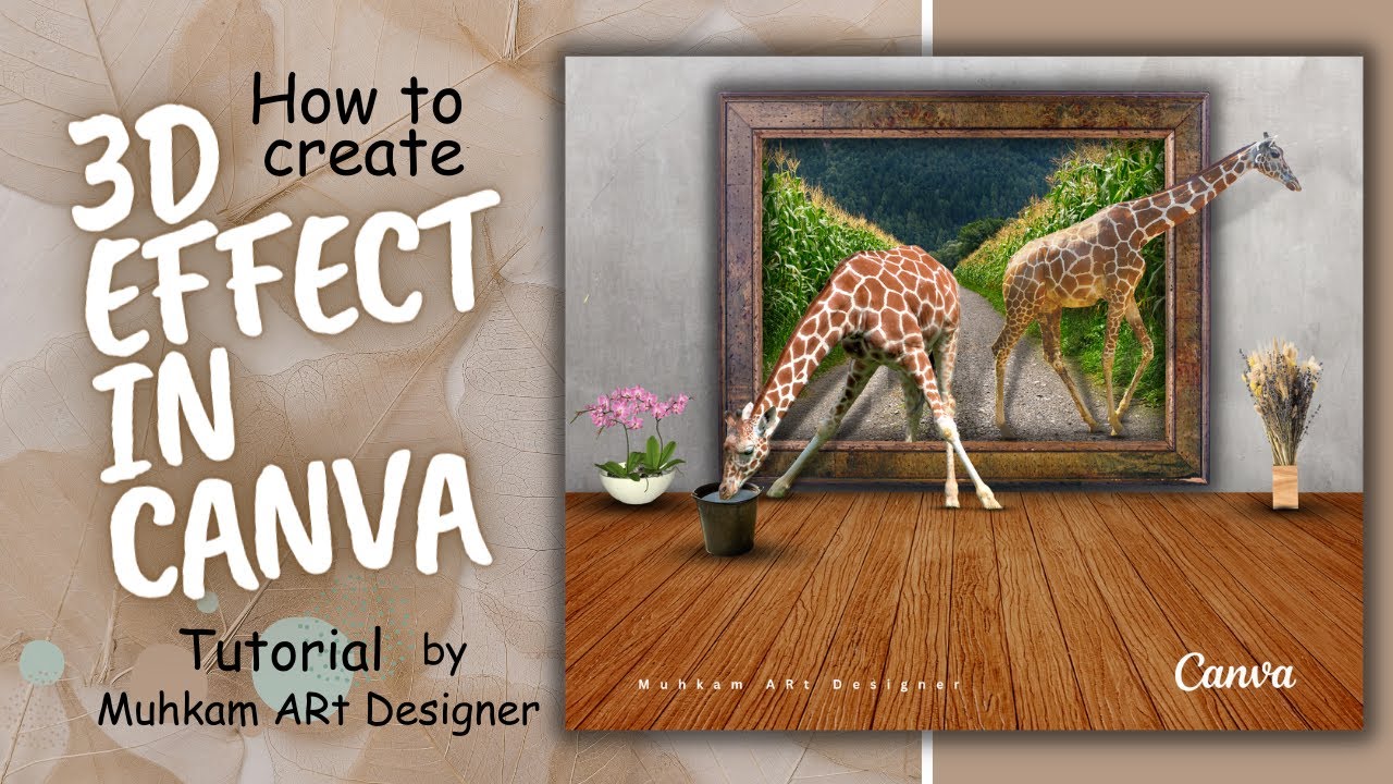 How to create 3D Effect in Canva | Pop out Effect |