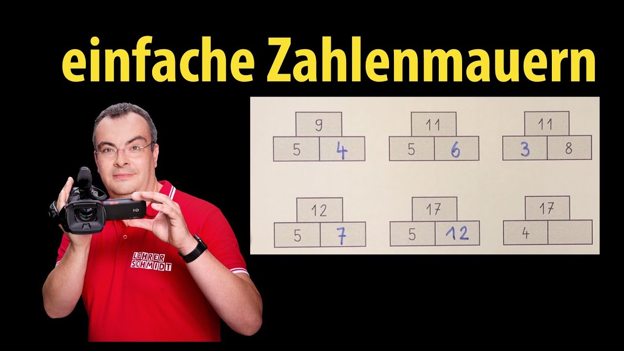 einfache Zahlenmauern - Grundschule - Klasse 1