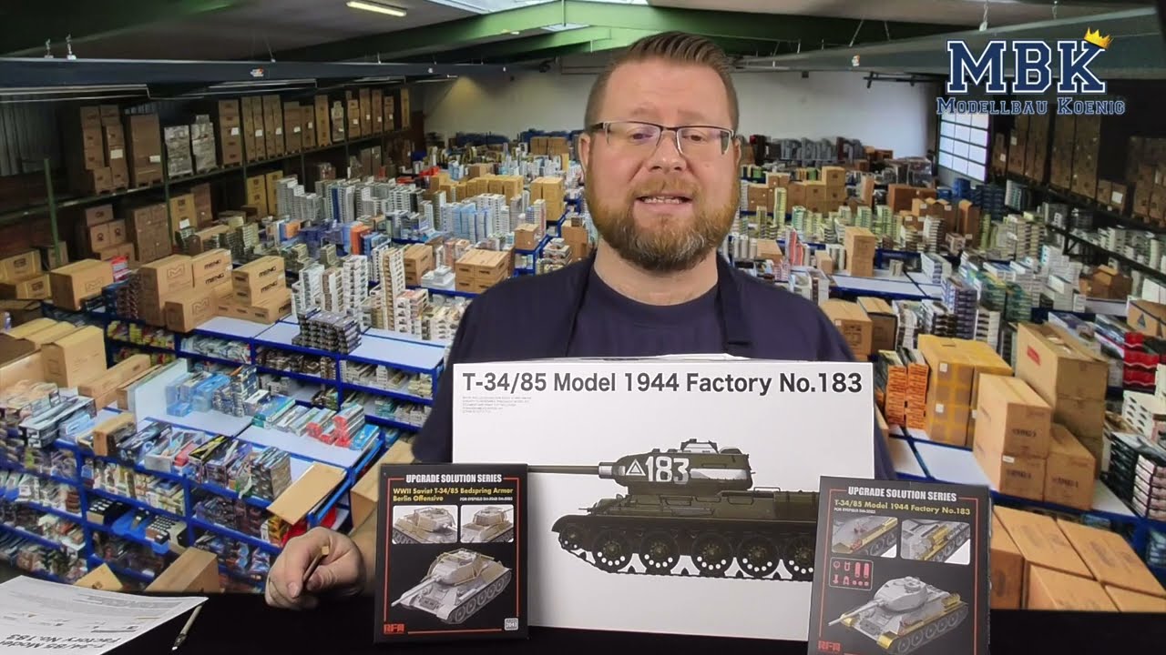 MBK packt aus #591 - 1:35 T34/85 Model 1944 Factory 183 + Add on sets (RFM,  5083 , 2043 , 2042)