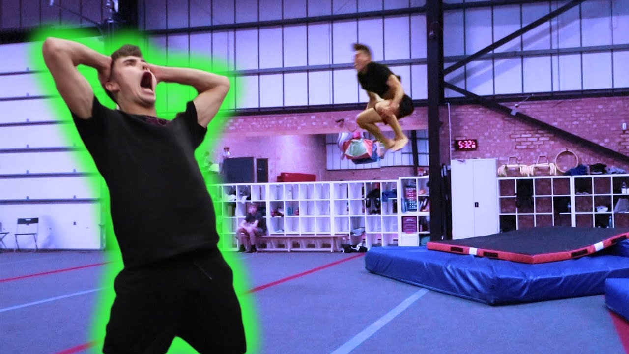 Doing Insane DOUBLE FLIPS for the first time! | Tricking vlog |