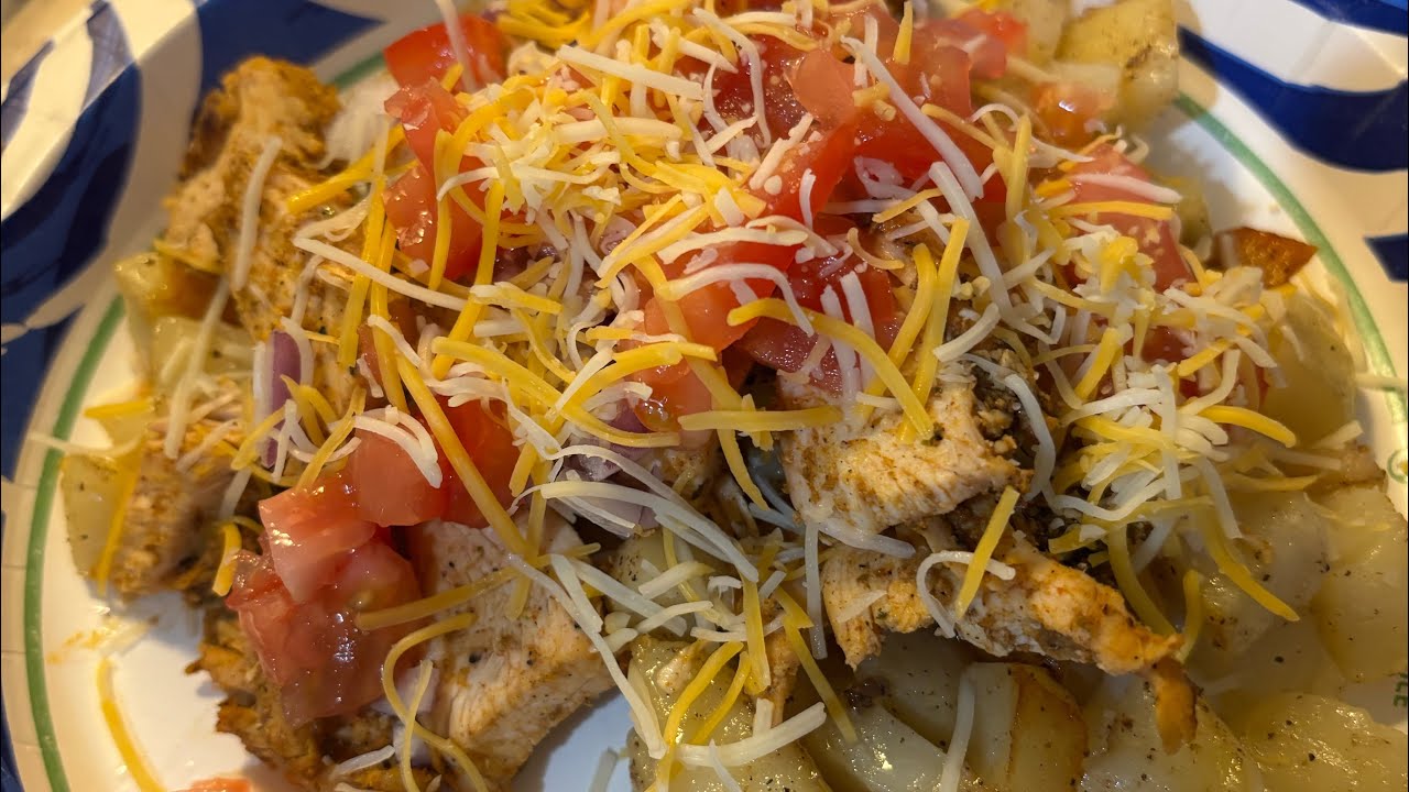 Potato Chicken Fajita Bowl!!! For Dinner #utubeshortsvideo #food #fypyoutube #familyvlog 