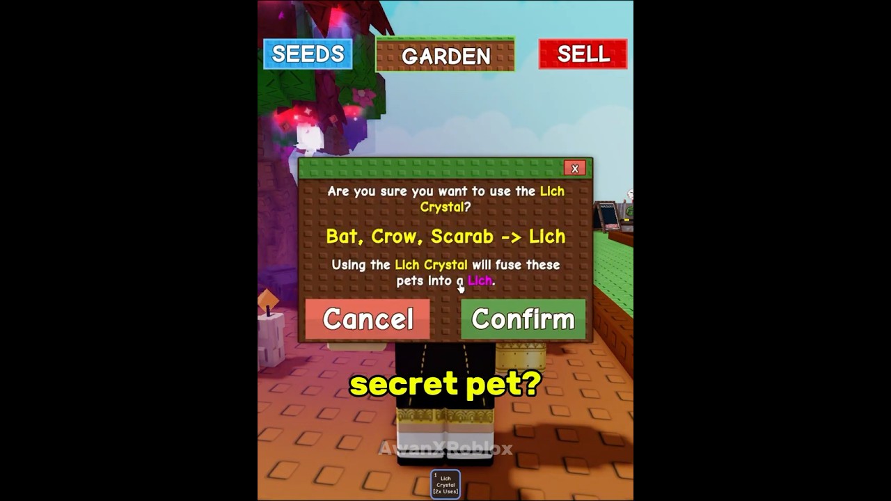 i got new Lich secret pet  #roblox #growagarden