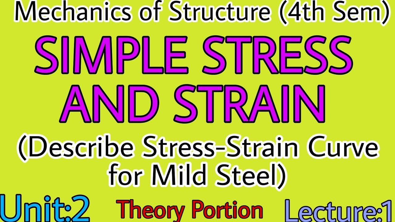 Stress-Strain Diagram of Mild Steel |Lecture:2 | Unit:2 | Mechanics of Structure |Prashant YT|CTEVT|
