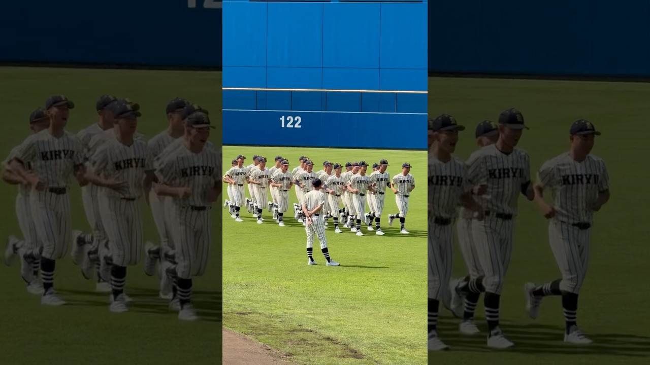 桐生第一　試合前ランニング　春季関東大会　#高校野球 #野球 #甲子園 #桐生第一 #ランニング #高校生