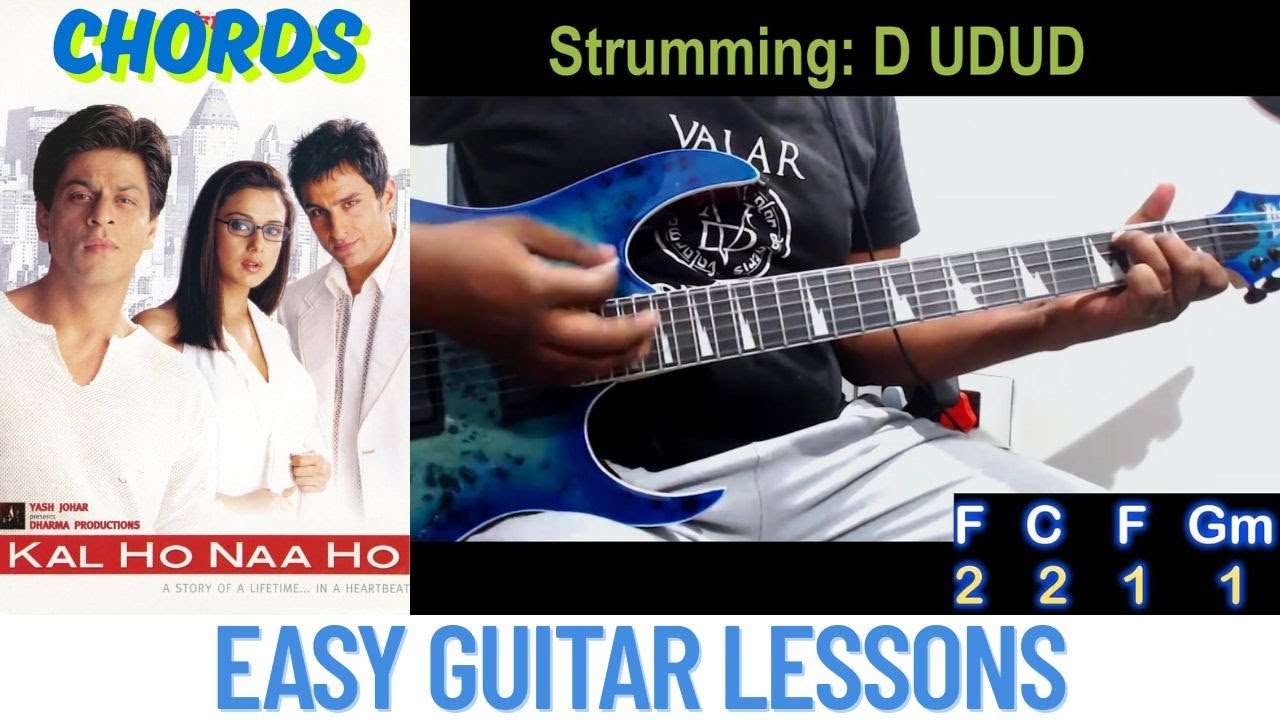 Kal Ho Naa Ho Cover | Guitar Lesson | Guitar Chords | Easy Guitar Lessons | Tutorial | Bollywood