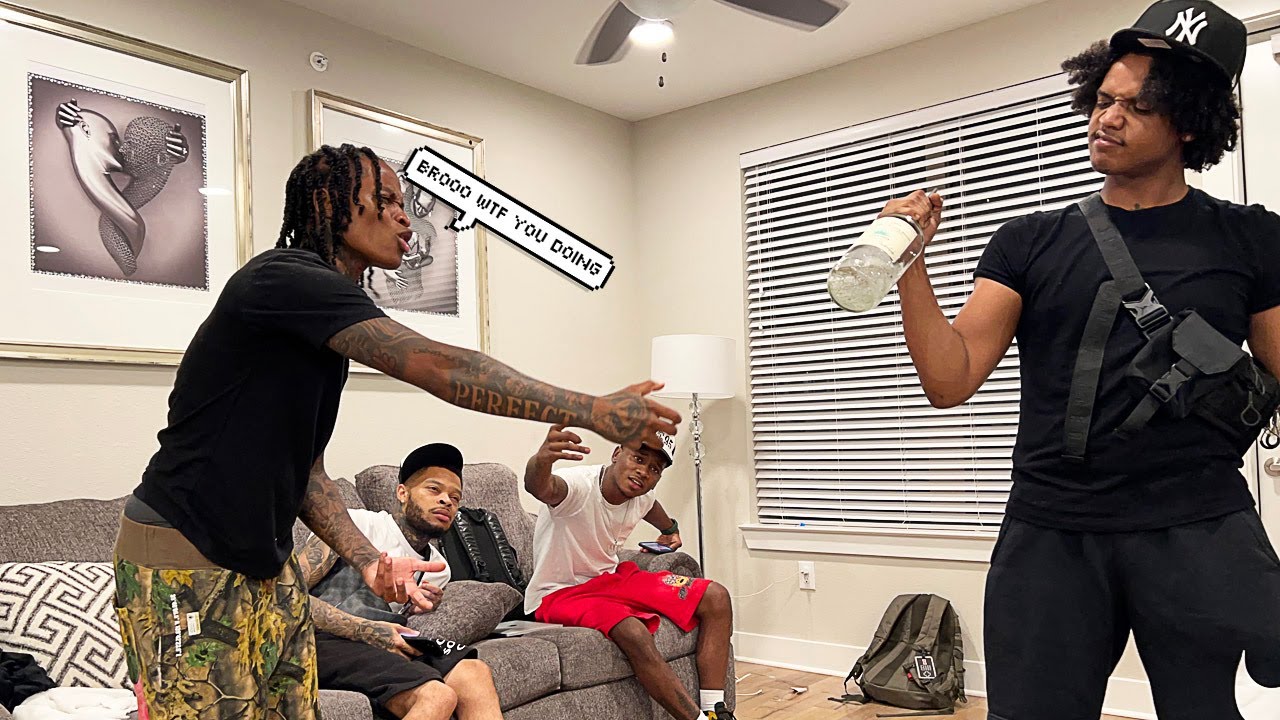 ACTING SLOPPY DRUNK IN FRONT OF THE GANG PRANK!! ft. Jazz(@Imlilperfect), Amvrr, imJlong