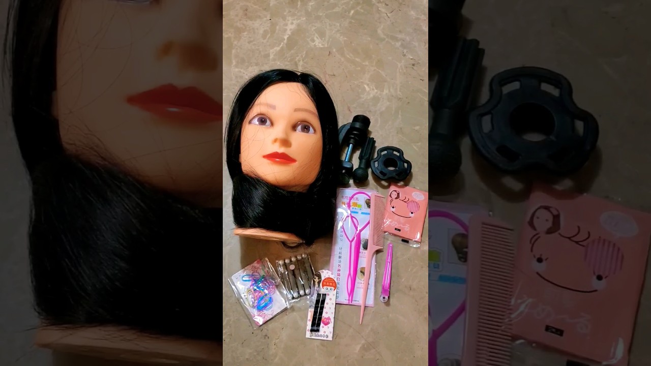 Mannequin Head Doll with 60% Real Hair,SILKY 26