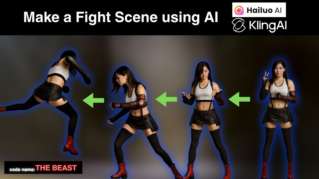 Create a Fight Scene with AI! w/Hailuo o2 and Kling 1.6 (anime and live action)