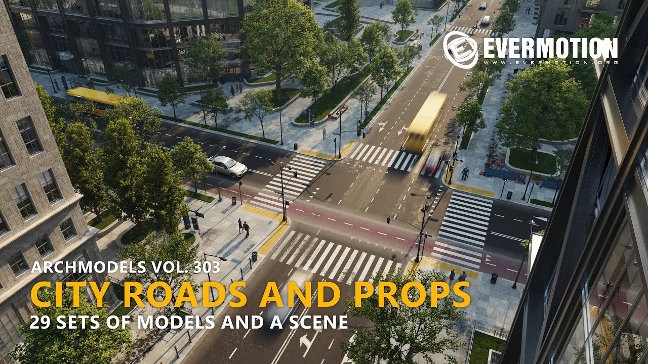 Archmodels vol. 303 - City Roads 3D Models