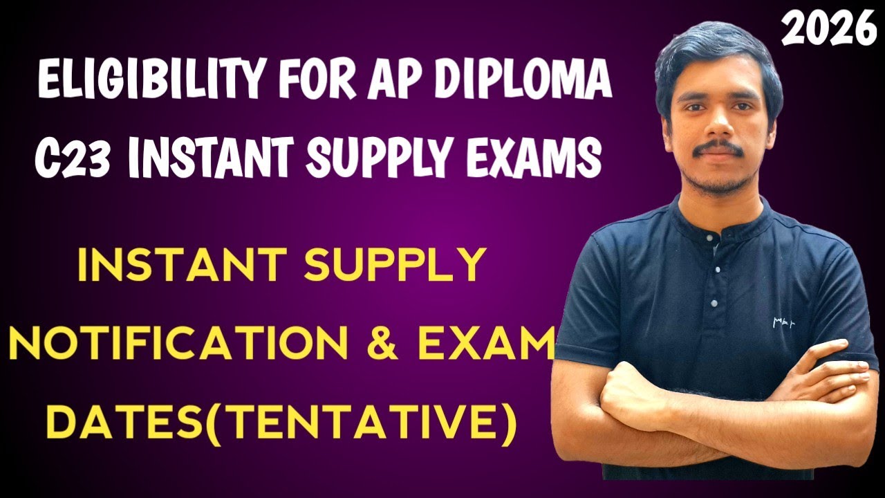 ap diploma c23 instant supply eligibility criteria| diploma c23 instant supply exam expected dates|