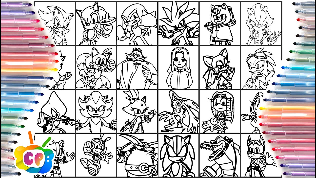 Sonic the Hedgehog ALL Characters / coloring Sonic characters / Sonic the Hedgehog 3 #sonic3movie