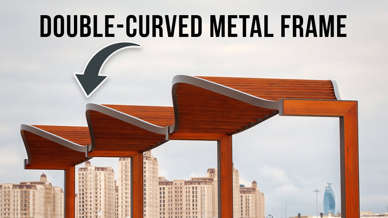 COBRA Pergola | Double-Curved Parametric Frame in Metal & Wood