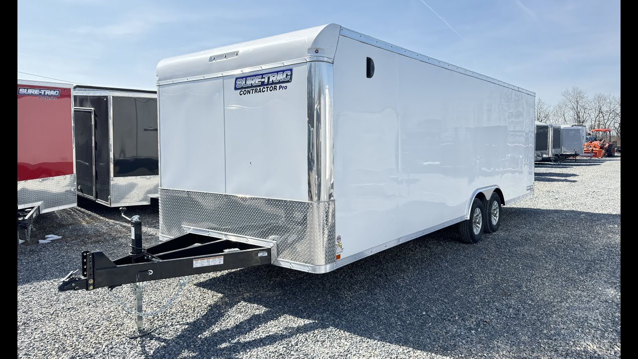 Sure Trac 8.5x24' Contractor Pro Enclosed Cargo Trailer 9900# GVW * PLANK FLOOR