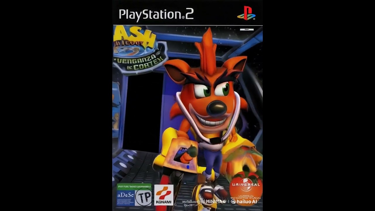 Crash Bandicoot the Wrath of Cortex ps2 cover image to video ai