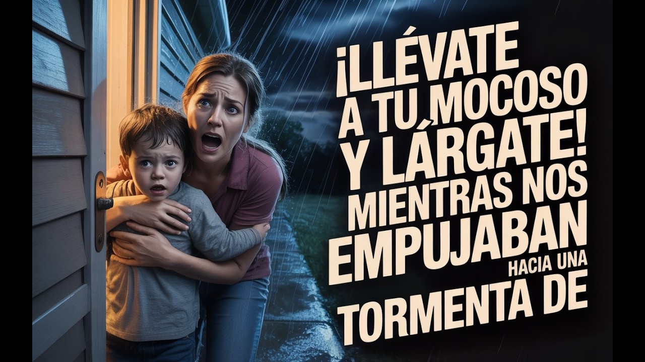 Mis padres gritaron  “¡Llévate a tu mocoso y lárgate!” mientras nos empujaban hacia una tormenta de