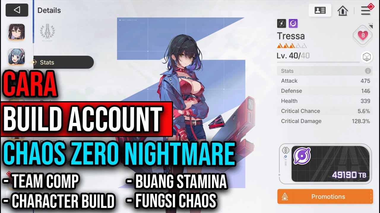 LANGKAH TERBAIK BUILD ACCOUNT CHAOS ZERO NIGHTMARE !