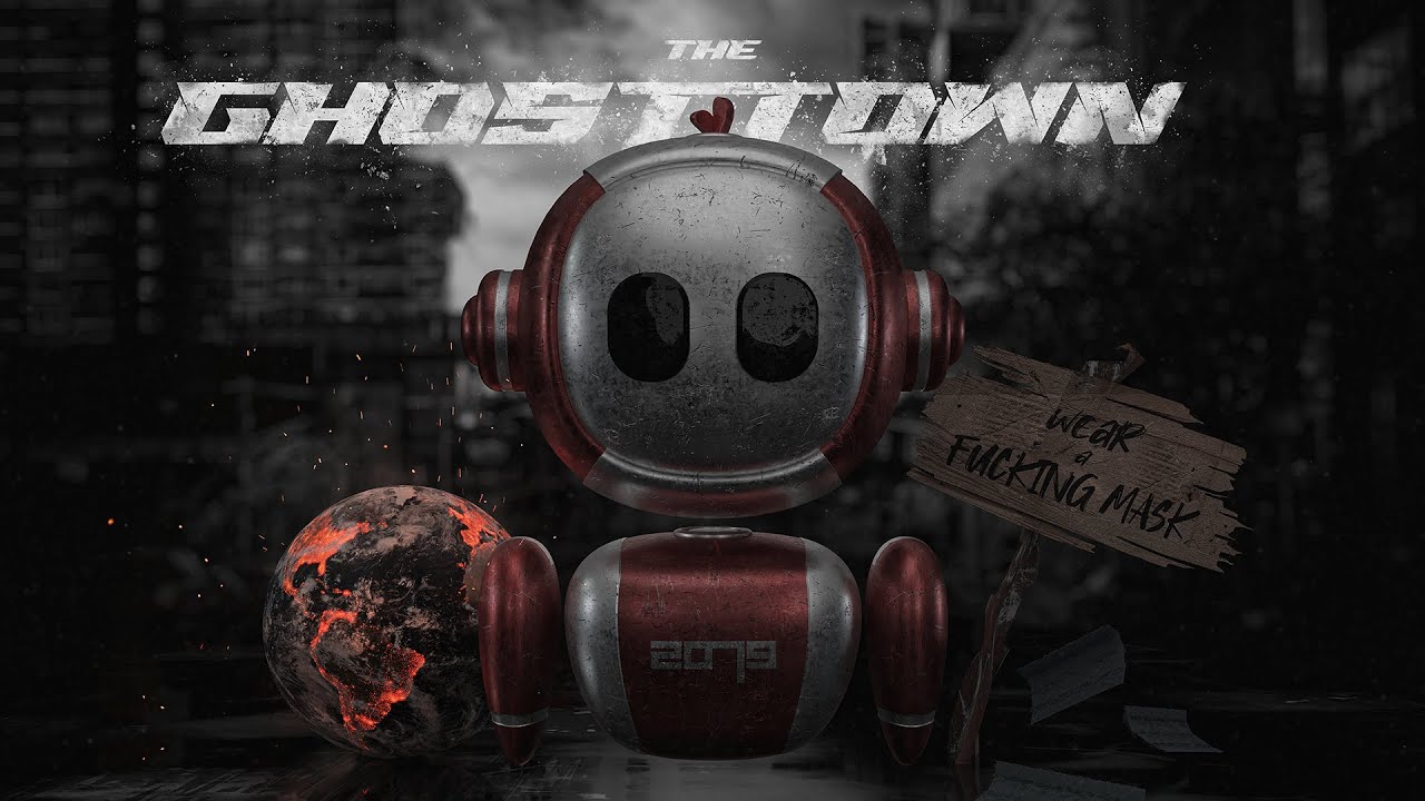 2079 | THE GHOST TOWN | Concept Art | Time-Lapse | Blender 3D Illustrator & Photoshop 2D Tutorial