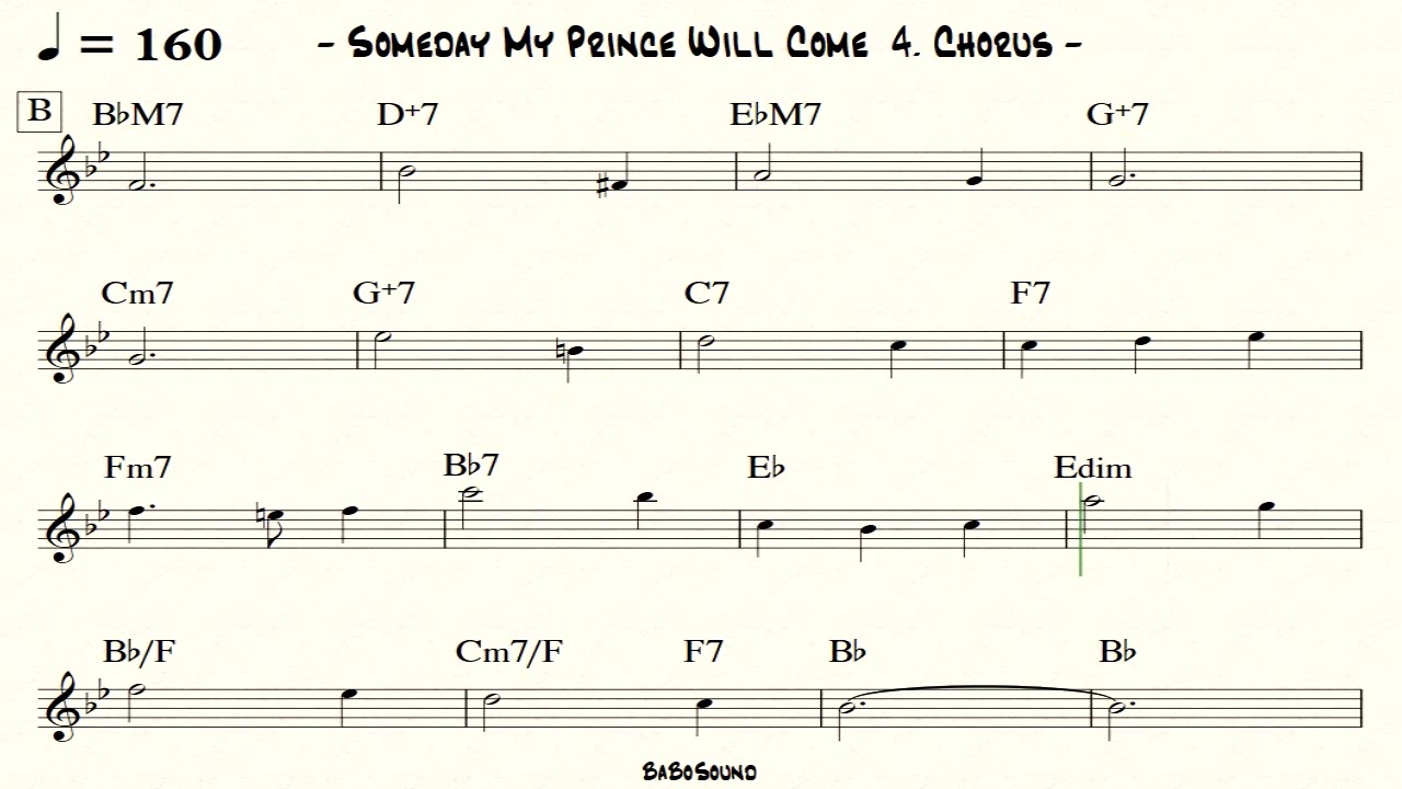 Someday My Prince Will Come / Melody With Metronome