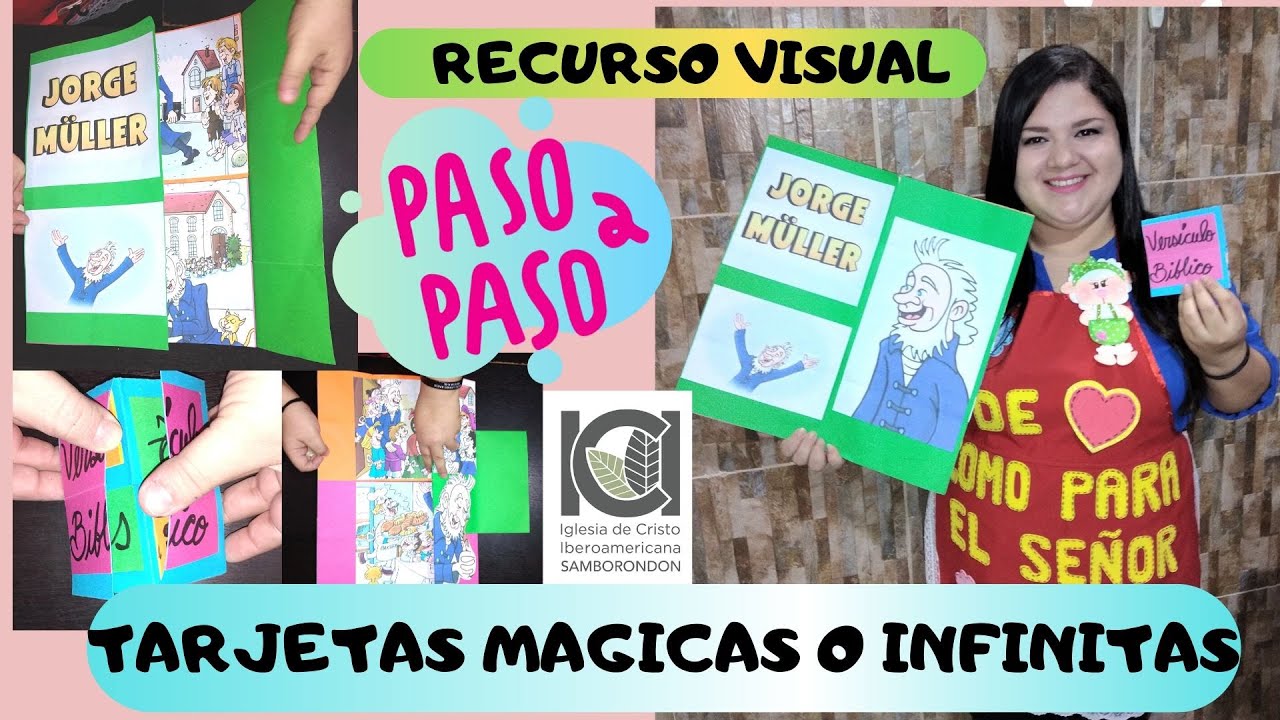 TARJETAS MÁGICAS O INFINITAS #1 PARA PRESENTAR LAMINAS O VERSÍCULOS - PASO A PASO- CLASES VIRTUALES.