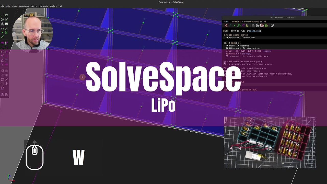 SolveSpace 3D - kleiner Beh&auml;lter f&uuml;r LiPo Batterien