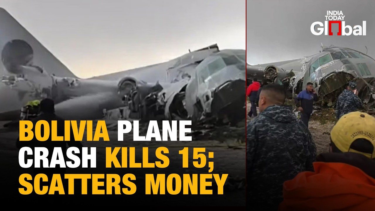 Bolivia Cargo Plane Carrying Money Crashes After Takeoff, Kills 15, Scatters Banknotes on Highway