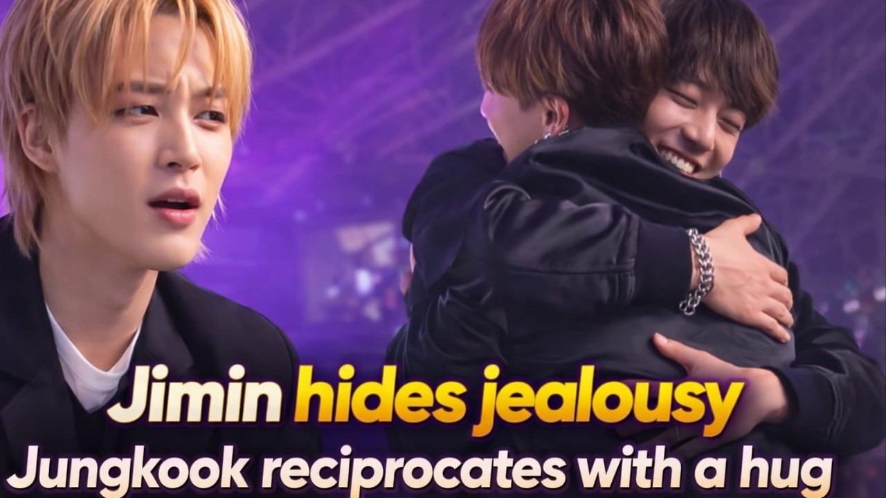 Jimin hides jealousy-Jungkook reciprocates with a hug