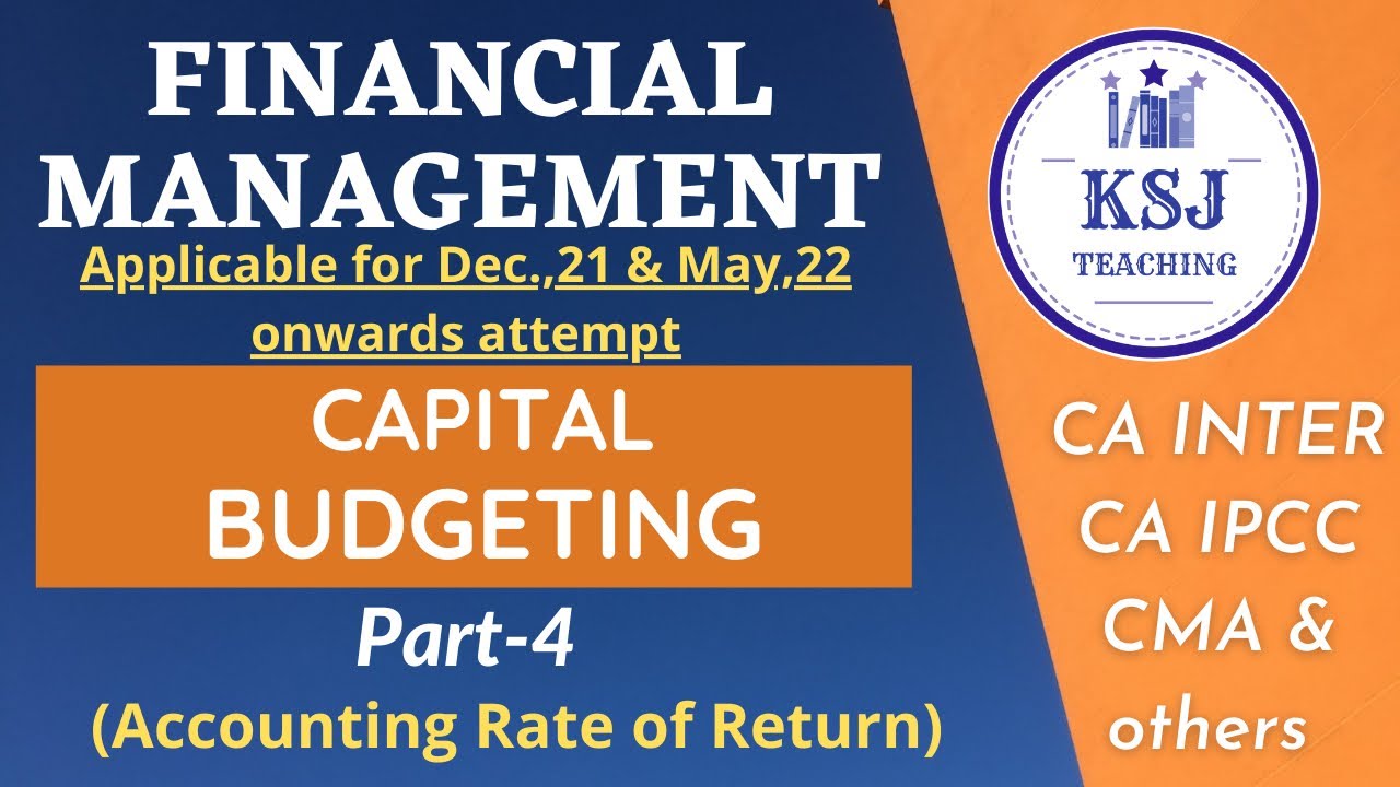 Lecture-30-CA/CMA Intermediate Financial Management- Capital Budgeting/Investment Decisions-IV